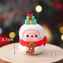 2025 Christmas Cake Decoration Lying Santa Claus Letters Merrychristmas Cake Toppers Christmas Tree Mini Santa Cupcake Toppers