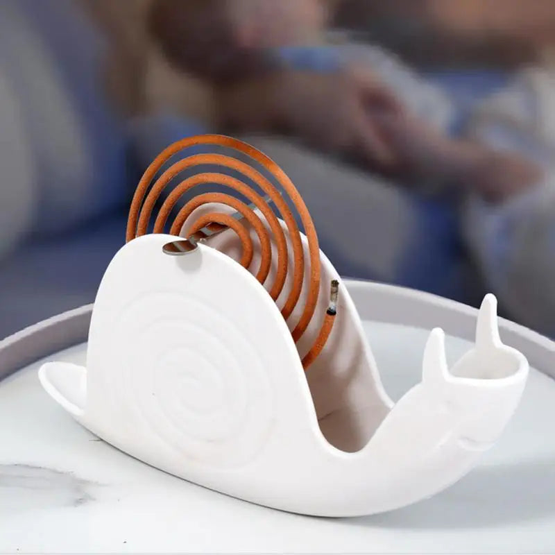 Incense Holder Fireproof Coil Burners Snail-shaped Incense Rack Coil Vertical Stand Creative Upside Down Incense Tray for room