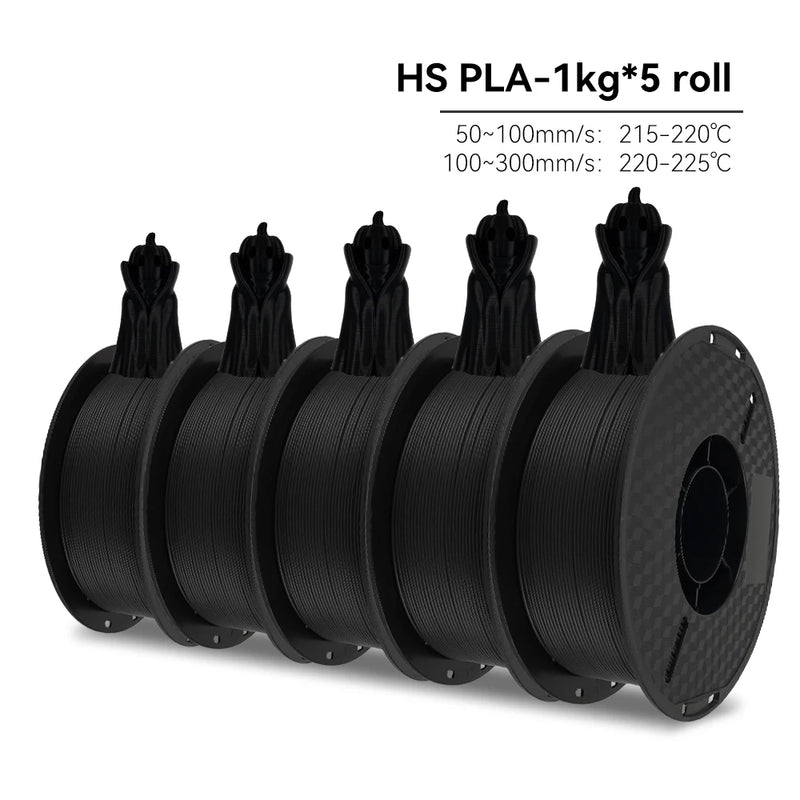KEEPANG PLA/HS-PLA/PETG/Silk PLA 3D Printer Filament 1.75mm Mix Color 5Rolls High Speed PLA Printinng Material for Bambu Lab
