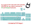 Replacement Keycaps for Logitech Mechanical Keyboard, Replacement Parts, Black and White, G815, 813, G915, 913, TKL
