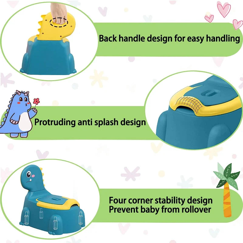 Kids Portable Potty Training Toilet, Cartoon Potty Training Seat, Toddler Potty Chair for Baby Boys and Girls, Non-Slip, PP