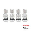 TQQTQQ 4Pcs/Set Car Truck Motorcycle Valve Short Stems Metal Bolt Tire Valve Stem Kit with Dust Cap Car Accessories