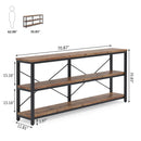 Tribesigns 3-Tier Console Table, 70.9" Sofa Table Long Narrow Entryway with Metal Frame