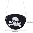 1/2Pcs Pirate Eye Patches Skeleton Eye Mask Felt One Eye Skeleton Captain Eye Patches Halloween Pirate Theme Party Decoration
