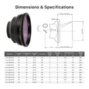Ultrarayc F-theta Lens 1064nm Focus Lens Laser Focal length 63-420mm Scan Field 50×50-400×400 for YAG Fiber Laser Galvo System