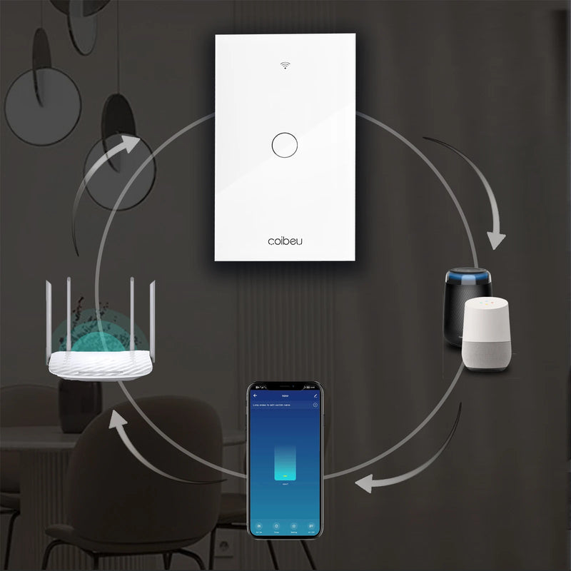 Smart WiFi switch, Alexa, Smart Switch, Alexia, WiFi smart socket, switch, Tuya, PC control, switch