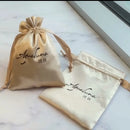 Old Gold Silk Satin Gift Bags 7x9cm 9x12cm 13x17cm 50pcs/Lot Earring Rings Studs Necklace Bangle Jewelry Logo Pouch Sack