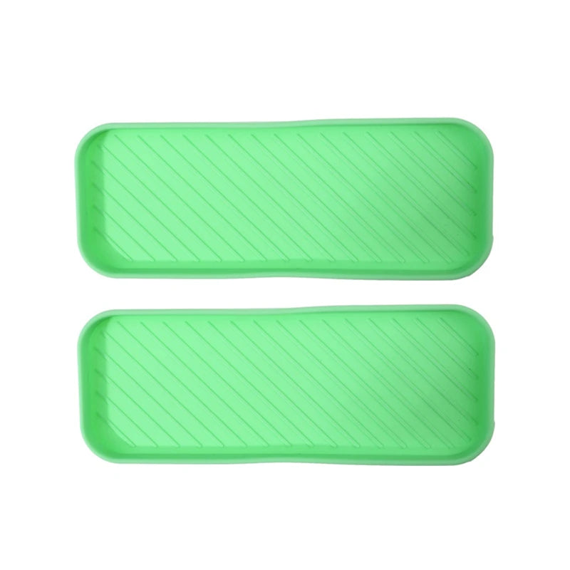 1/2pSilicone Drain Tray For Tableware Water Cup Fruit Vegetable Kitchen Sink Organizer Storage Tray Sponge Holder Soap Dispenser