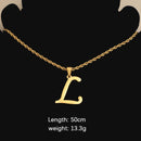 Initial Necklace for Men Women Boys Girls, 18K Gold Plated 26 Letters Pendant Necklace, Personalized Jewelry Father's Day Gifts