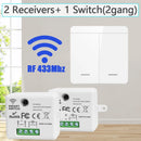 Wireless Light Wall Switch RF 433Mhz Remote Control 1/2/3Gang Interruptor Smart Lighting Switch For Lamp LED 10A 110V 220V