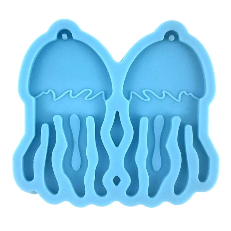 DIY Christmas Halloween Earrings Epoxy Resin Mold Eardrop Dangler Silicone Mould