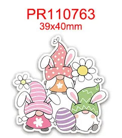 5 Yards Easter Rabbit Printed Grosgrain Satin Ribbons For Bows DIY Craft Decoration Packaging Supplies, 10 Pieces Resins. 59086