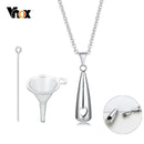 Vnox Teardrop Ashes Cremation Women Necklace Jewelry, Memorial Keepsake Urn Remembrance Gift, Stainless Steel Water Drop Pendant