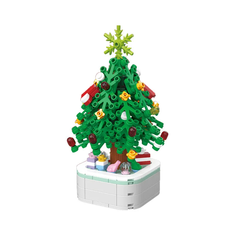 Christmas presents Christmas Tree section2 Building Block Assembly accessories DIY building block potted Christmas tree