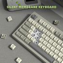 WOMIER Retro Grey DK98 Wired Gaming Keyboard Silent Membrane Key with Volume Knob Anti-Ghosting Splash-Proof for PC Laptop Gamer