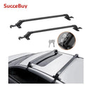 SucceBuy 155lbs Universal Roof Rack Cross Bars Aluminum Roof Rack Crossbars Adjustable Roof Crossbars with Lock for SUV & Vans