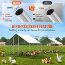 SucceBuy Large Metal Chicken Coop Walk-in Chicken Runs for Yard Spire Hen for Outdoor Backyard Farm Duck Rabbit Cage Poultry Pen