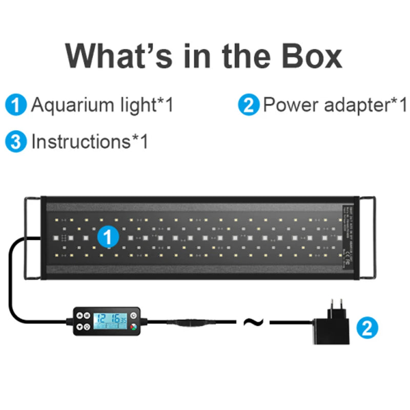 Full Spectrum Aquarium LED Lighting 14W-36W Programmable Sunrise and Sunset Aquarium Light Lamp for Plant Fish Reef Coral Tanks