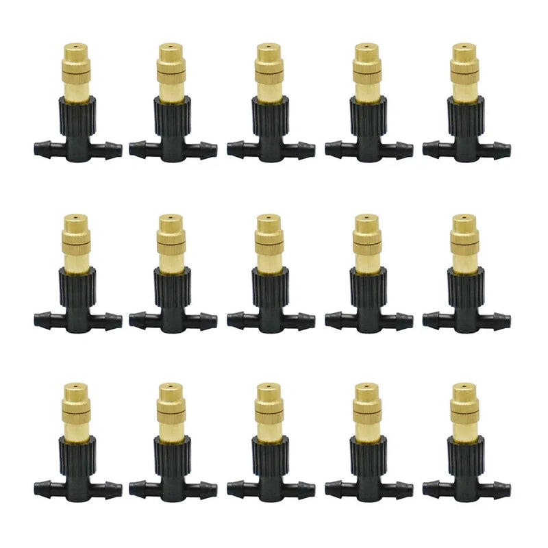 5-100Pcs Outdoor Misting Cooling System Garden Irrigation Watering 1/4'' Brass Atomizer Nozzles 4/7mm Hose Garden Sprinkler Head
