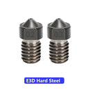2pcs All Metal V6 Nozzle 3D Printer Parts M6 Thread Brass Hard Steel Titanium PTFE Plated Nozzles E3D V5 For 1.75mm Filament