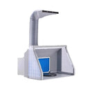 SucceBuy Airbrush Spray Booth Dual-Fans Portable Hobby Airbrush Paint Spray Booth Kit with LED Lights and Exhaust Extension Hose