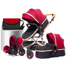 Baby Stroller 3 in 1 Easy Folding Multifunctional Stroller Travel Portable Baby Carriage Safety Seat EU Standard Free Shipping