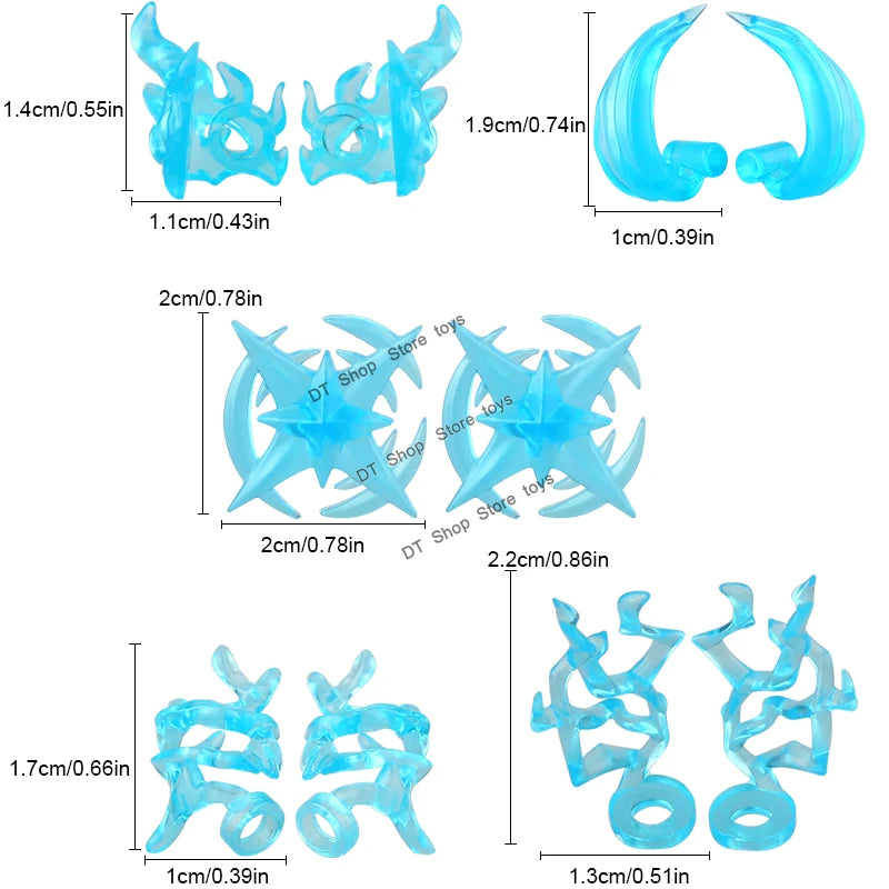 5PCS Cartoon Special Effects Pieces Arm Fist Wind Lightning Leg Flames Weapons Accessories Assemble Scene Bricks Kids for Toys