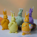 Carrot Bunny Silicone Mold for Candle Making Lily Flower Soap Rabbit Gypsum Doll Mould Easter Egg DIY Gifts Cartoon Animal Decor