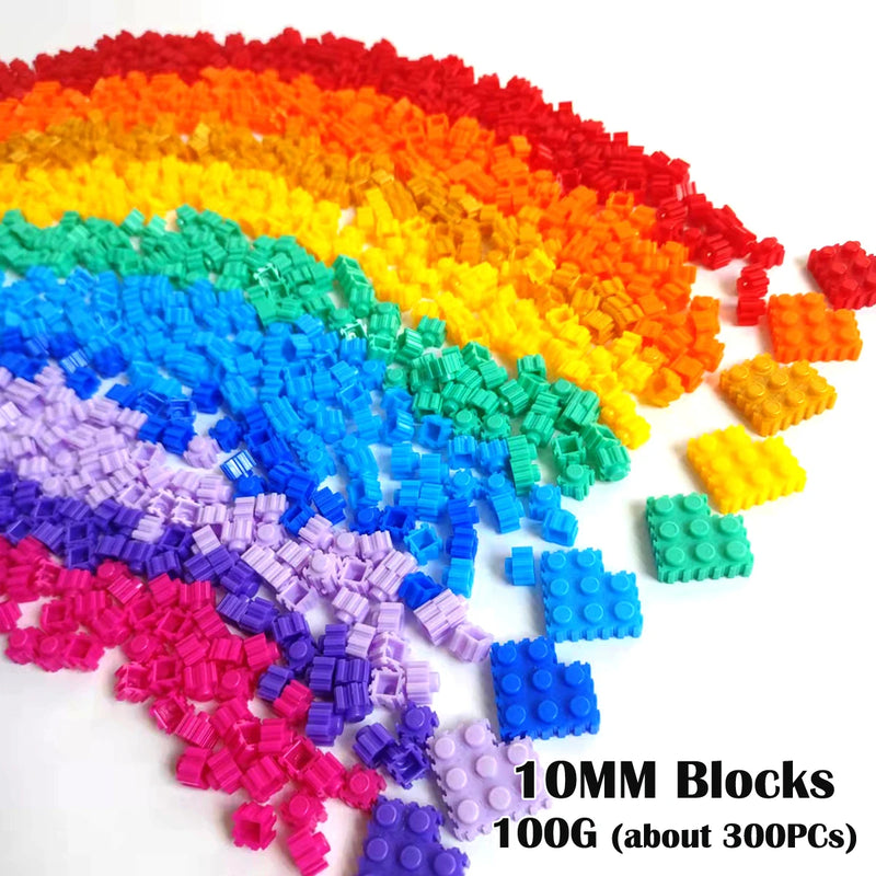 100G(about 300PCs)10mm Pixel Art Puzzle Micro Diamond Building Blocks DIY 3D Small Brick For Children's Toy Educational Kids