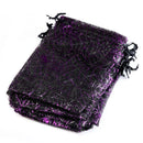 25/50pcs 10x15cm Halloween Organza Gift Bag Drawstring Spider Web Multi Color Printing Packaging Gift High Quality Candy Bag