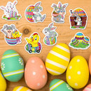 50Pcs Easter Stickers Waterproof Egg Bunny Rabbit Vinyl Stickers Cartoon Cute Sticker  Pack For Kids Water Bottles Laptop Gift