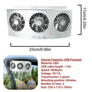 3-Head Cooling Fan USB Powered Car Air Purifier Radiator Fan Window Vent Cool Ventilation Interior Accessories