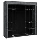Hzuaneri Wardrobe, Fabric Wardrobe, 162 x 43 x 175 cm, Portable Wardrobe for Bedroom,3 Clothes Rails with Non-Woven Fabric Cover