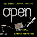 Business Sign Open Neon Sign LED Night Light Hanging Window Shop Cafe Bar Restaurant Decoration Personalized Custom Neon Lamp