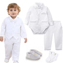 Baby Boy Christening Outfit Infant Baptism Easter Blessing Suit Toddler Wedding Chritmas Xmas Formal Ring Bearer Clothes Set