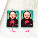10Pcs Halloween Charms Two Side Print Acrylic Creative Pendant For Necklace  Keychain Diy Making