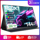 UGame K118 2K 144Hz Portable Gaming Monitor 18" 2560x1600 QHD 100% DCI-P3 AMD FreeSync HDR Laptop Display for Game Console