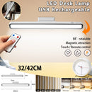 Rechargeable Desk Lamp Hanging Magnetic Reading Table Lamp LED Remote Control Dimming Lamp Battery Powered Bedroom Night Light