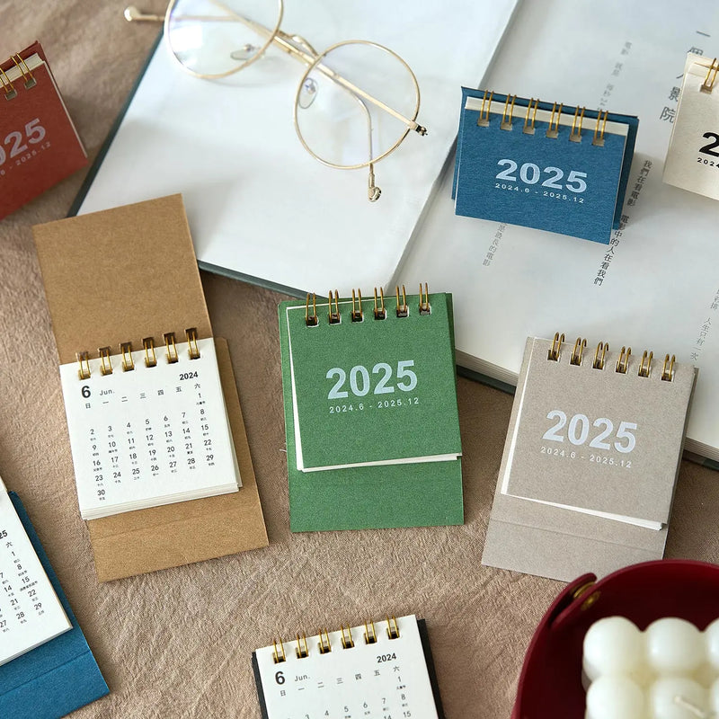 Simple Mini 2025 Calendar Office School Supplies calendar Desk calendar monthly Planner Desk accessories Decor Record