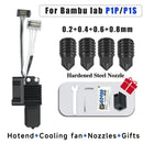 For Bambu P1P/X1C  Hotend Kit Hardened Steel Nozzle for Bambulab P1s Upgrade Hotend With Fan Complete for Bambu Lab X1 Carbon