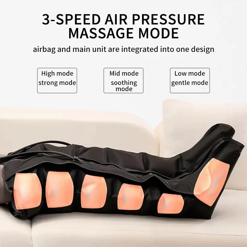 jinKairui Air Pressure Leg Massager Foot Massage Kneading Squeeze Calf Deep Relaxation with Remote Control