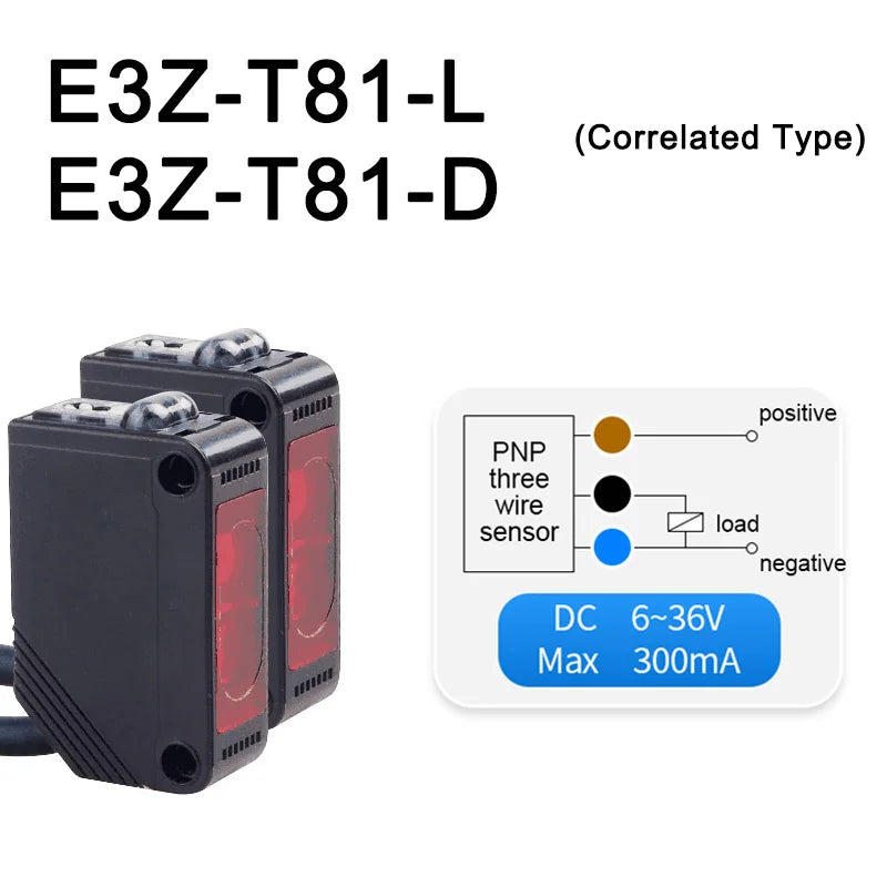 Photoelectric Switch E3Z-D61 Diffuse Reflective Inductive Switch with Bracket NO NC Sensor E3Z-D62 E3Z-LS61 E3Z-LS63 E3Z-LS81