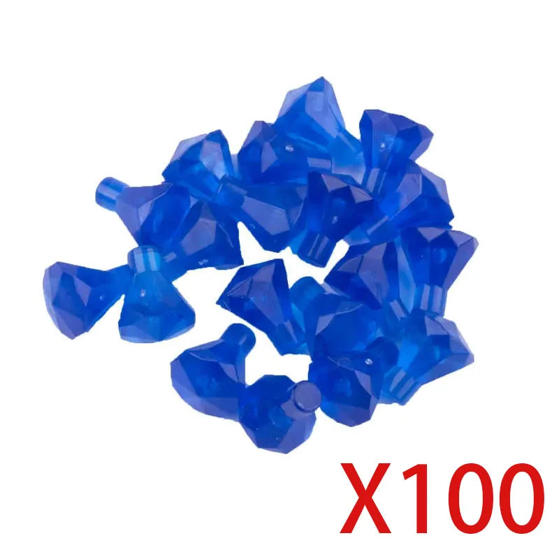 MOC Building Blocks Figures Accessories Cash Dollar Coin Bag Model Gold Silver Bar Colored Diamond Treasure Box Series Coffer