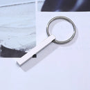 Vnox Personalize Keychains, Custom Father's Day Gift to Him, 3D Bar Key Chain, Stainless Steel Name Date Logo Engraving Keyrings