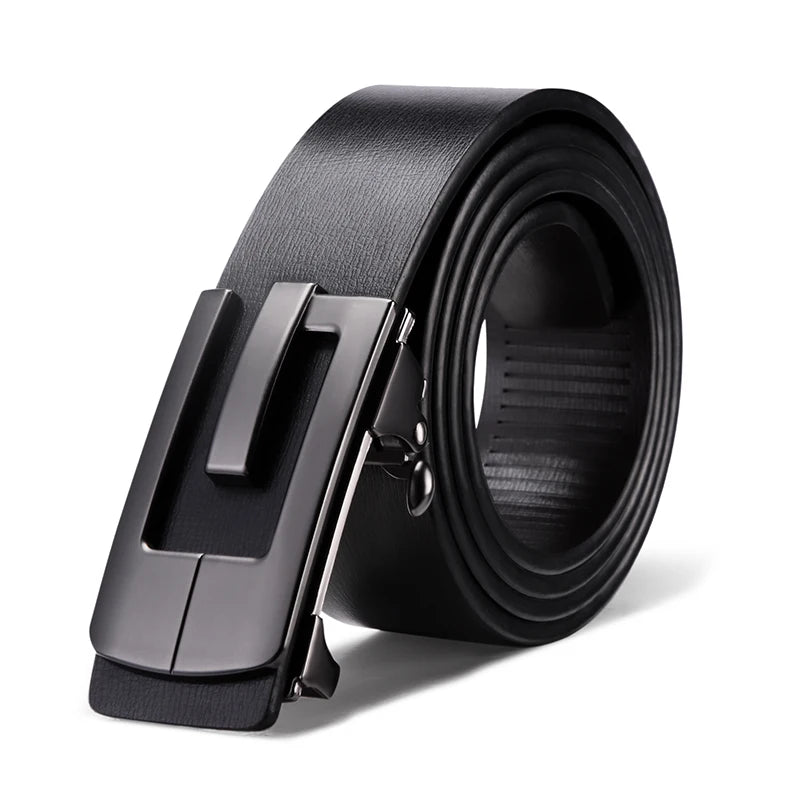 GOLF Belt Men's Genuine Leather Automatic Buckle Belt Pure Cowhide Men's Pants Belt Young and Middle aged  2024