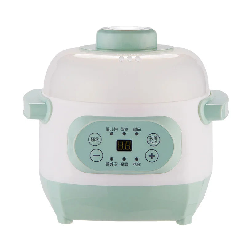 110V Electric Slow Cooker Food Steamer Ceramic Pot Multifunction BirdNest Soup Stew Pregnant Tonic Baby Supplement Heater Warmer