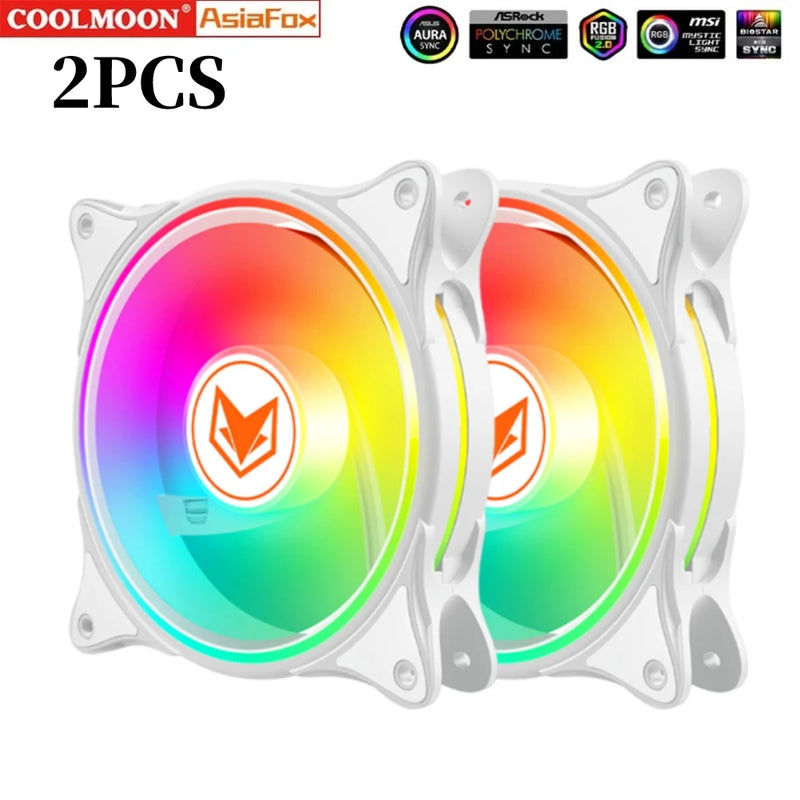 COOLMOON Computer Case 120mm Fan 5V 3 Pin ARGB Cooling Ventilado 12V 4 Pin PWM Computer Chassis Fans Ventilador 12cm Aura Sync