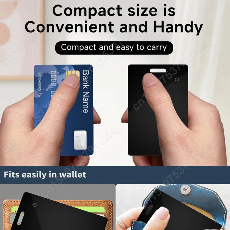 Smart Wallet Track Card Location Tracking Device Wireless Charging Wallet Phone Finder Works with Apple Find My Item Tracker Tag