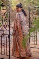 TEELYNN Boho Beach Robe Cotton Orange Ethnic Floral Print Kimono Vestidos Women Long Sleeve Tunic Top Blouses Cover Up Boho