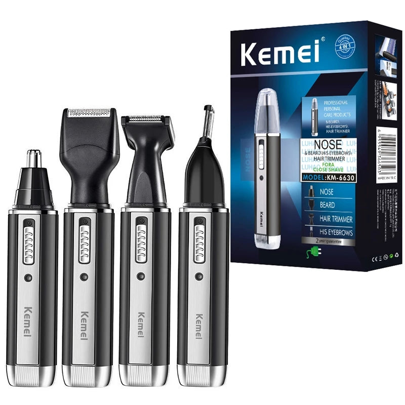 Kemei All In One Nose Hair Trimmer For Men&Women Electric Rechargeable Trimmer For Ear,Beard,Eyebrow,Facial,Trimer Grooming Kit